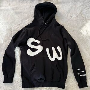 Black Big SW Saintwoods Graphic Hoodie - Medium